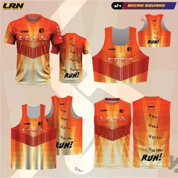 เสื้อวิ่งพิมพ์ลาย LRN เนื้อผ้า Micro square สำหรับวิ่งมาราธอน (MS16)