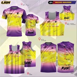 เสื้อวิ่งพิมพ์ลาย LRN เนื้อผ้า Micro square สำหรับวิ่งมาราธอน (MS17)