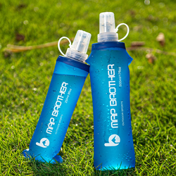 ขวดน้ำแบบนิ่ม TPU พับเก็บได้ MAP BROTHER ขนาด 250ml, 500ml สำหรับวิ่ง Half, Full Marathon (L25)