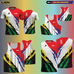 เสื้อวิ่งพิมพ์ลาย LRN เนื้อผ้า Micro square สำหรับวิ่งมาราธอน (MS07)