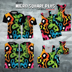 เสื้อวิ่งพิมพ์ลาย LRN เนื้อผ้า Micro Square Plus (MP04)