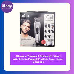 Braun® All-in-one Trimmer 7 Styling Kit 10-in-1 With Gillette Fusion5 ProGlide Razor Model MGK7221 เครื่องโกนหนวด