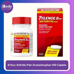 Tylenol® 8 Hour Arthritis Pain Acetaminophen 100 Caplets ยาแก้ปวดข้อ แก้อักเสบ ลดไข้