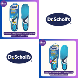 Dr.Scholl's® Comfort & Energy Memory Fit Massaging gel Insoles 1 Pair แผ่นรอง รองเท้า