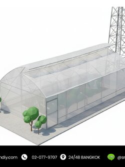 โรงเรือนปลูกพืชผัก กอไก่ พร้อมระบบ พร้อมระบบสมาร์ทฟาร์ม