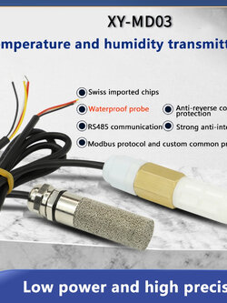RS485 เครื่องส่งสัญญาณอุณหภูมิและความชื้น Modbus XY-MD03