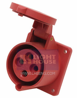 HTN-414 "DAKO PLUG" เต้ารับฝังตรง (3P+E) 16A 400V 6H IP44