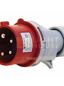 HTN-015 "DAKO PLUG" ปลั๊กตัวผู้กลางทาง (3P+N+E) 16A 400V IP44