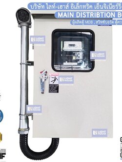 ตู้มิเตอร์ประกอบ CT ถอดประกบ (SPLIT CORE CURRENT TRANSFORMER) มิเตอร์ 3P 5A Mitsubishi ตู้กันน้ำมีหลังคา ติดตั้งภายในอาคาร
