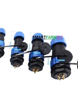 ปลั๊กตัวผู้ และตัวเมีย SP16 IP68 กันน้ํา