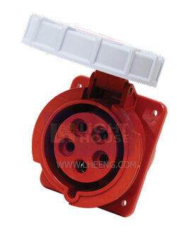 HTN-3151 "DAKO PLUG" เต้ารับฝังเฉียงกันน้ำ (3P+N+E) 16A IP67