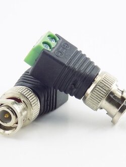 หัวต่อสาย BNC Connector คอนเนกเตอร์ Green sticks indicate + Positive and Negative.