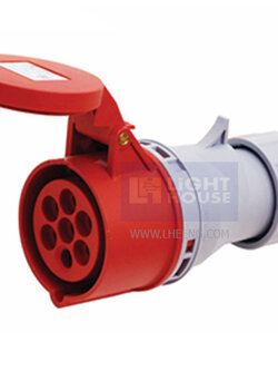 HTN217 "DAKO PLUG" ปลั๊กตัวเมียกลางทาง 7 ขา 6P+E (7Pole) 16A 400V IP44 6H