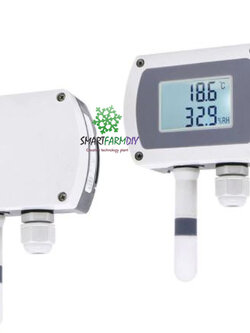 เซนเซอร์วัดค่า Wall mounted temperature and humidity transmitter sensor display Track