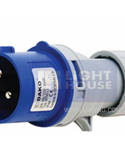 HTN-013 "DAKO PKUG" ปลั๊กตัวผู้กลางทาง (2P+E) 16A 230V 6H IP44
