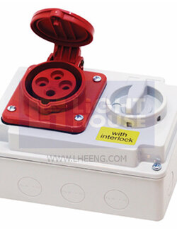 HTPZ-314 "DAKO PLUG" เต้ารับพร้อมสวิทช์อินเตอร์ล็อก (3P+E) 16A 400V P44