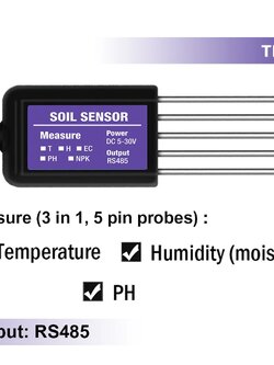 RS485เซ็นเซอร์วัดดิน Soil Moisture PH
