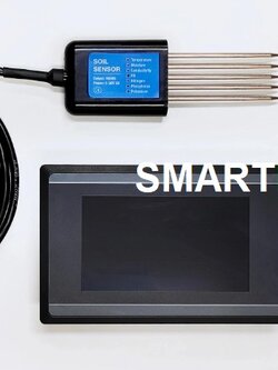 เครื่องบันทึกความชื้นในดินอุณหภูมิความชื้นในดินเซ็นเซอร์วัดค่า pH NPK พร้อมหน้าจอสัมผัส HMI4.3"