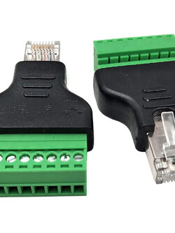 RJ45 Connector RJ45 TO สกรูอะแดปเตอร์ RJ45 สำหรับกล้องวงจรปิด DVR