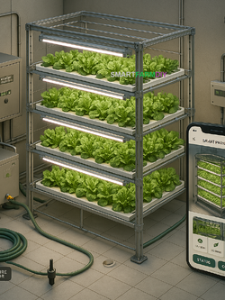 รับออกแบบผังฟาร์มโรงเรือนปลูกพืช แบบ Vertical Farm+ Automation FarmIoT(internet of Things) / friendly evironment