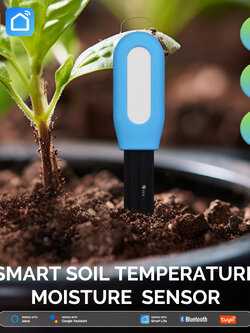 Tuya เครื่องวัดความชื้นในดินในสวน มีเซ็นเซอร์ความชื้นและอุณหภูมิสำหรับพืช