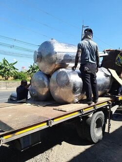 ถังกรองสแตนเลส30นิ้วสูง150หนา3mm