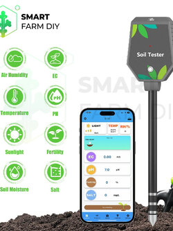 เซ็นเซอร์วัดค่าในดิน 6 IN 1 Multifunction Soil Meter Digital Ph Tester EC/Light/Moisture/Fertility Tester