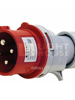 HTN-014 "DAKO PLUG" ปลั๊กตัวผู้กลางทาง (3P+E) 16A 400V 6H IP44