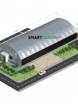 รับออกแบบผังฟาร์มโรงเรือนปลูกพืช แบบ City Future Farming (AI Generative Farming#3)
