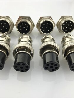 4 pin Male & Female Circular Aviation Plug Wire Panel Mount