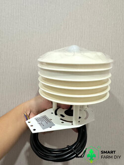 เซนเซอร์วัดอุณหภูมิ ความชื้น แสง และอื่น กลางแจ้งแบบจานมีครีปครอบ RS485