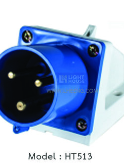 HT513 "DAKO PLUG" ปลั๊กตัวผู้ติดลอย 2P+E 16A 230V IP44