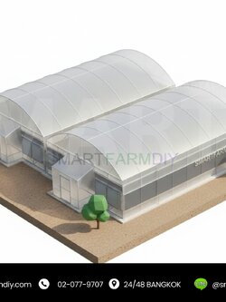 โรงเรือนปลูกพืช พร้อมระบบEVAP พร้อมระบบสมาร์ทฟาร์ม