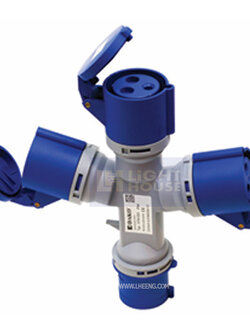 HTN-1013 "DAKO PLUG" ปลั๊กแยกสามทาง (2P+E) 16A IP44