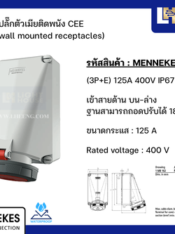 MENNEKES 139 ปลั๊กตัวเมียติดพนัง (3P+E) 125A 400V IP67