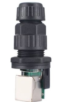 ขั้วปลั๊กเสียบ RJ45 Interface IP68 Network Waterproof Durable Pluggable