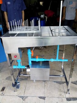 เครื่องล้างขวดล้างถัง (มีปั๊ม)