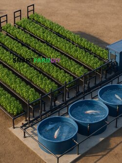 รับออกแบบผังฟาร์มโรงเรือนปลูกพืช แบบ aquaponics Farm+ Urban /Outdoor Farm