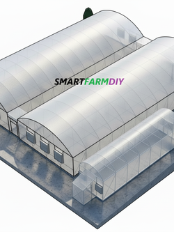 รับออกแบบผังฟาร์มโรงเรือนปลูกพืช แบบ City Future Farming (AI Generative Farming#4)