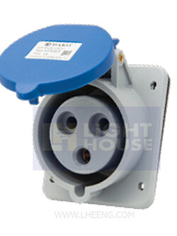 HTX-313 "DAKO PLUG" เต้ารับฝังเฉียง (2P+E) 16A IP44