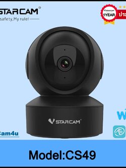Vstarcam Vstarcam กล้องวงจรปิดกล้องใช้ภายใน รุ่นCS49 ความละเอียด3ล้านพิกเซล มีAIสัญญาณเตือนภัย ดำ