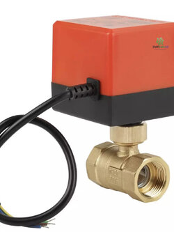 มอเตอร์วาวล์ไฟฟ้า DC 12 โวลต์ G3/4 "DN20 ทองเหลือง