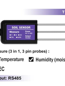 RS485เซ็นเซอร์วัดดิน Soil Moisture TH EC