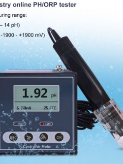 เครื่องวัดคุณภาพน้ำ ความเป็นกรด ด่าง ปุ๋ย PH Digital Industrial Ph /ORP Meter Sensor Electrode Probe