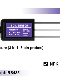 RS485เซ็นเซอร์วัดดิน Soil Moisture NPK