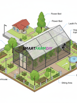 รับออกแบบผังฟาร์มโรงเรือนปลูกพืช แบบ City Future Farming (AI Generative Farming#2)