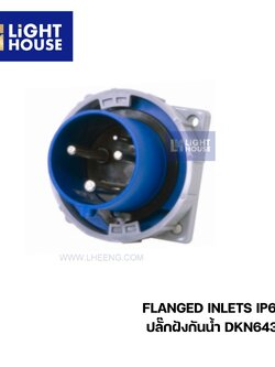 "DAKO" HTN6431 ปลั๊กฝังกันน้ำ (2P+E) 125A 6H IP67 230-250V