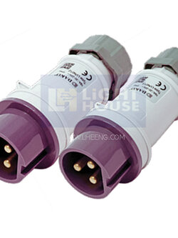 LVN-012 "DAKO PLUG" ปลั๊กตัวผู้กลางทาง แรงดันต่ำ 2P 16A 20-25V IP44