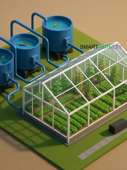 รับออกแบบผังฟาร์มโรงเรือนปลูกพืช แบบ aquaponics Farm+ Urban / New Farm Modern Farm
