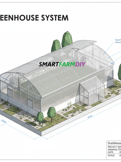 รับออกแบบผังฟาร์มโรงเรือนปลูกพืช แบบ City Future Farming (AI Generative Farming#5)